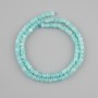 Amazonite Beads natural stone faceted cube, 4x4mm, length 39cm