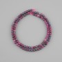 Sapphire and Ruby Beads, Natural Stone, Faceted Round Bead 4mm Dia, 37cm+ length