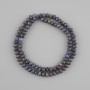 Sapphire Beads Natural Stone Faceted Rondelle, 5x4mm diameter, 39cm length