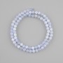 Blue Agate Beads (Sapphire-in) Natural Stone Faceted Round Beads, 5mm dia. ±, 39cm length ±