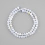 Blue Agate (Saphirin) Natural Stone Bead Round Bead 5mm dia. ±, Length 38cm ±