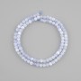 Blue Agate Beads (Sapphireen) Natural Stone Beads Cut Cubes, 4x4 mm, length 38 cm