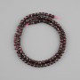 Garnet Beads, Natural Stone, Faceted Cube Shape, 4x4 mm, 39 cm long