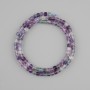 Fluorite Beads, Natural Stone, Faceted Round 4 mm, approx. 39 cm length