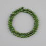 Diopside Beads Natural Stone Faceted Sphere, 5mm diameter, 38cm length