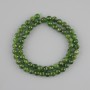 Diopside Beads Natural Stone Faceted Round Beads 6–6.5mm, Length 39cm