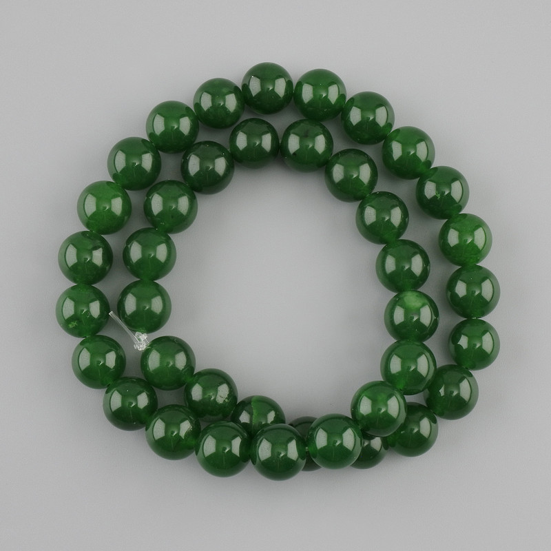 Chrysoprase Beads Smooth Ball 10mm Ø, Length 38cm+/-
