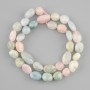 Morganite Faceted Beads, 10–14 mm diameter on thread, 5-10 mm±, length 40 cm±