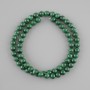 Malachite Beads smooth round beads 6 mm ±, thread length 40 cm ±