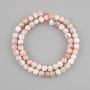 Pink opal faceted cube beads, diameter 6×6mm, thread length 38cm