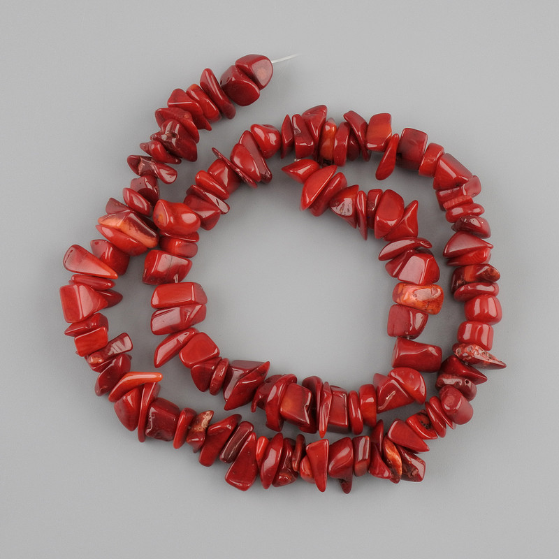 Coral Beads - Chunk, 7-11×3-5 mm, 40 cm strand