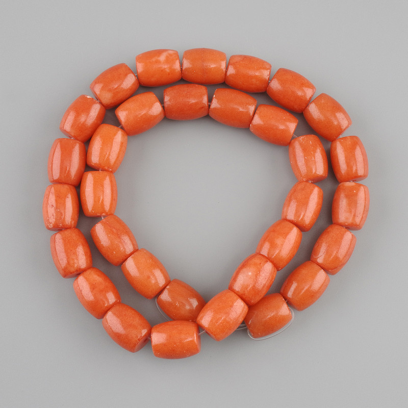 Coral Barilo Beads, diameter 12.5×10 mm, length 40 cm