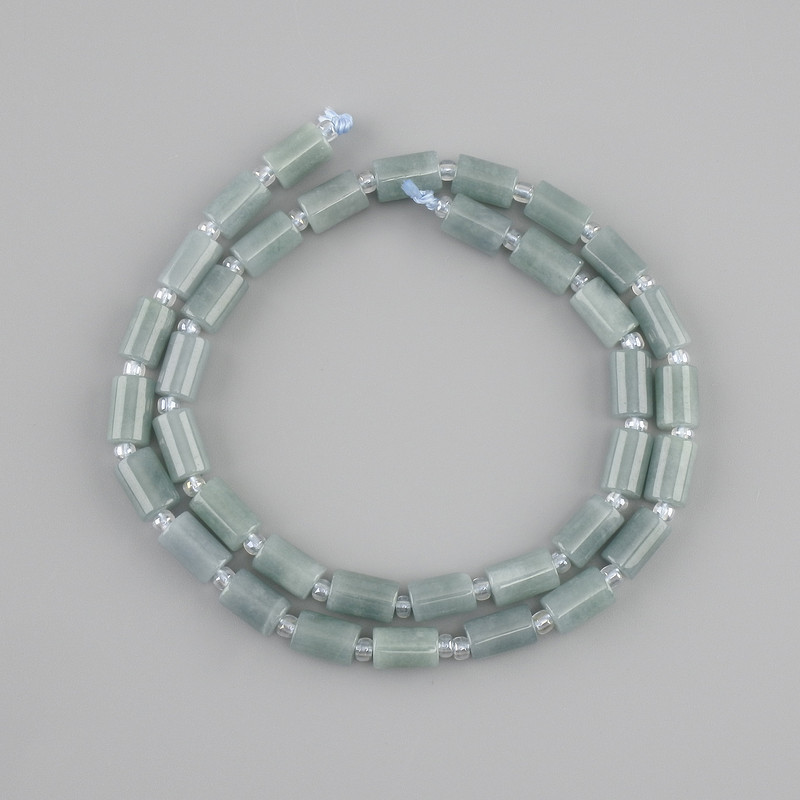 Jadeite Cylindrical Beads, diameter 8-8.5, 5×5-5, 5mm+-, 38cm+- length