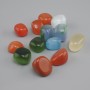 Cat's Eye Cabochon, faceted, diameter 13-20x13-18x11-14mm+ (assorted sizes) (Price per 100 g)