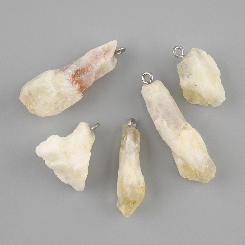 Pendant Citrine Natural Stone ~ 20-40×11-14mm± assorted sizes