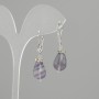 Fluorite Drop Earrings, diameter 14x10mm+-, length 37mm+-