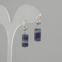 Fluorite Cylindrical Earrings, diameter 16×8mm ±, length 32mm ±