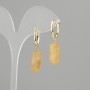 Earrings Citrine Cylinder, diameter 18x8mm+-, length 37mm+