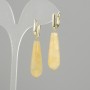 Earrings Citrine Drop, Ø32×10mm, length 50mm