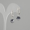Terahertz Earrings, Faceted Diamonds, diameter 10x9mm±, length 30mm±