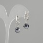 Terahertz Earrings, Faceted Diamonds, diameter 10x9mm±, length 30mm±