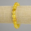 Yellow Agate Smooth Ball Bracelet, 10mm diameter ±, length 18cm± Stretch