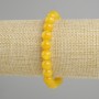 Bracelet, Yellow Agate, Smooth Bead, 8mm diameter ±, Length 18cm ±, Stretch