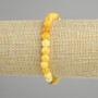 Bracelet Yellow Agate (single) smooth bead, 6mm diameter±, length 18cm± stretch
