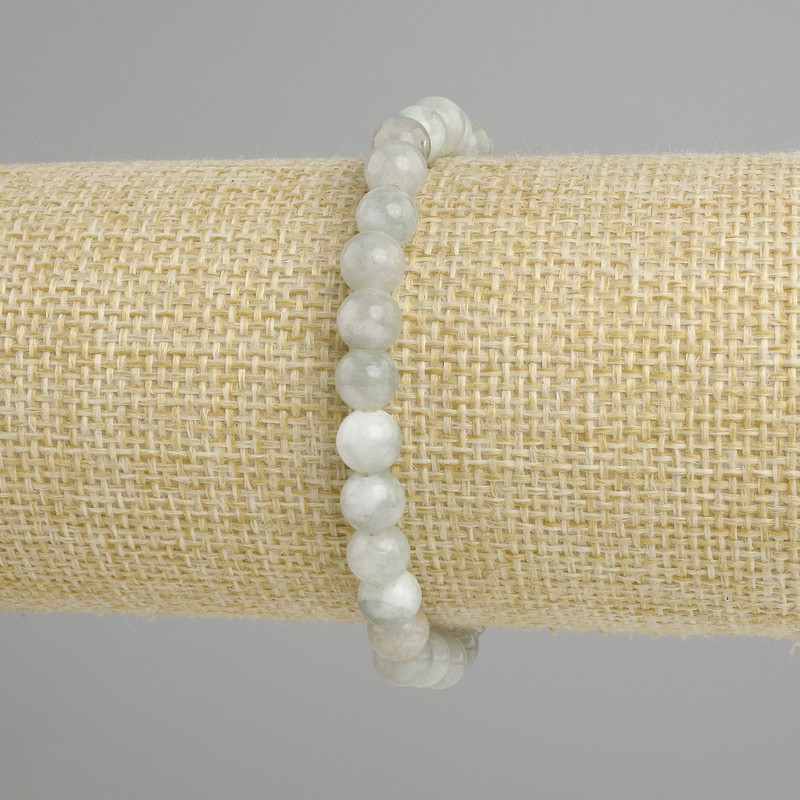 Bracelet Labradorite (artificial) smooth bead, diameter 6mm±, length 18cm± stretch