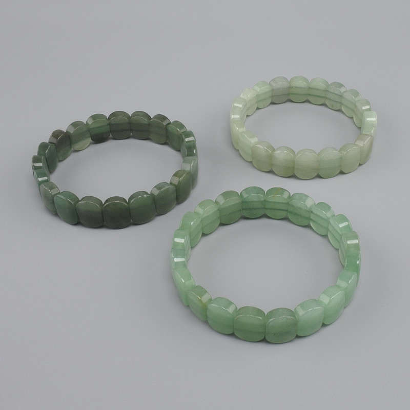 Nephrite Bracelet Smooth Links, 14×10mm diameter, length 18cm, stretch
