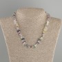 Fluorite Pebble Bead Necklace, diameter 8-13×2-6mm, length 40cm + 5cm extender chain
