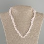 Necklace of Pink Quartz Chips, diameter 6-11×3-5mm, length 40cm + 5cm extender chain