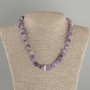 Amethyst Chip Necklace, 6-10×3-8mm, length 40cm + 5cm extender chain
