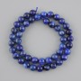 Cianite Beads natural stone smooth ball 8mm diameter, 39cm length on a thread