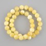 Yellow Agate Beads, Smooth Round 10mm, 38cm length on fishing line