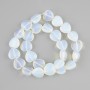 Moonstone Opalite Heart Beads 14mm, 37cm +/- length on thread