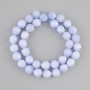 Aquamarine Beads, multi-faceted 9mm on thread 5–10×9mm, length 38cm±