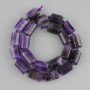 Amethyst Beads—Faceted Cylinder 16-17×11-11, 5mm+-, on thread, 41cm length