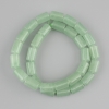 Nephrite cylinder beads 12x8mm on thread, 38cm length