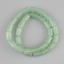 Nephrite cylinder beads 12x8mm on thread, 38cm length