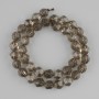 Smoky Topaz Beads, Bicone Cut, 9×8 mm, on Thread, 37 cm ±