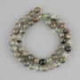 Lace Moss Agate Beads Smooth Round 8mm Diameter ±, Length 38cm ± on Thread