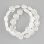 Heart-shaped Mountain Crystal Beads 14mm +-, 36cm +- on fishing line