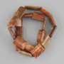 Beads, Fossilised Coral Rectangles 20×15 mm ±, length 40 cm ± on thread