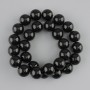 Agate Beads smooth round balls 14mm Ø, length 38cm +/- on fishing line
