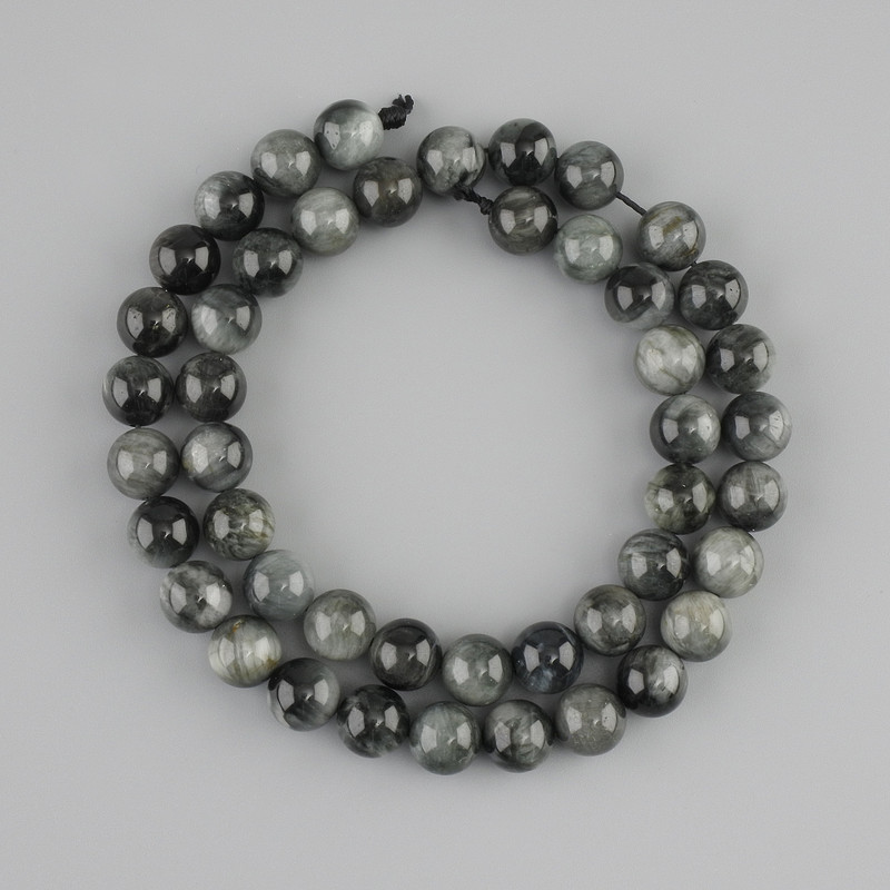 Obsidian Beads Smooth Ball 8.5 mm Ø, Length 39 cm
