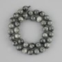 Obsidian Beads smooth round ball 10mm diameter, length 39cm