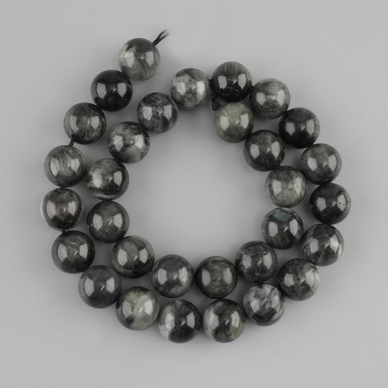 Obsidian Beads Round Smooth 12.5mm ±, 38cm ± Length