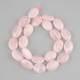 Pink Quartz Beads Oval 18x13mm ±, 39cm length