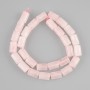 Pink Quartz Cylindrical Beads, Ø12×8mm ±, Length 38cm ±